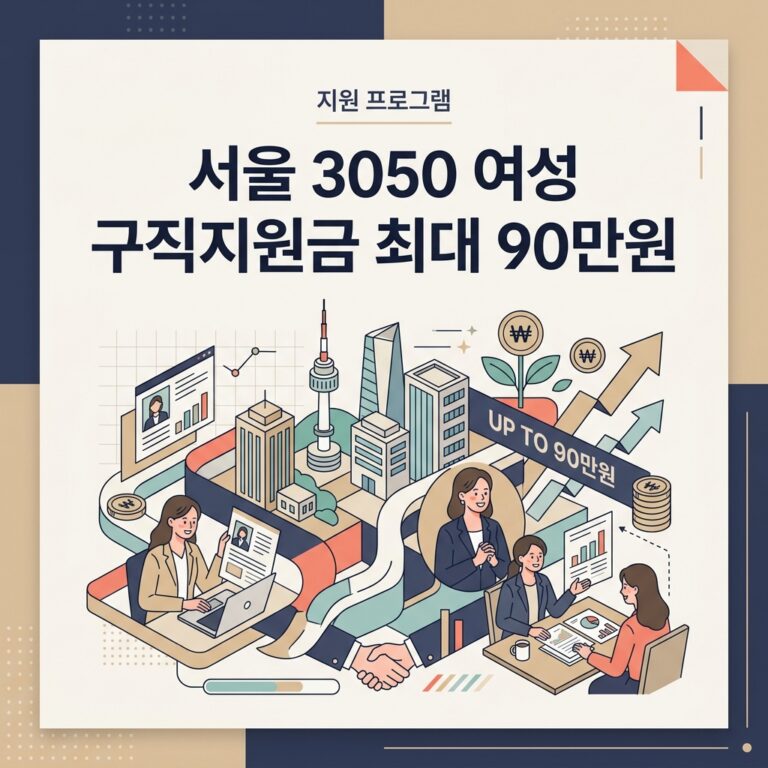 ai thumbnail branding 서울 3050 여성 구직지원금 최대 90만원 1789440583