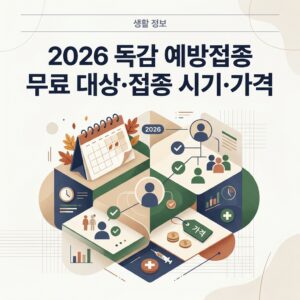 2026 독감 예방접종 무료 대상·접종 시기·가격