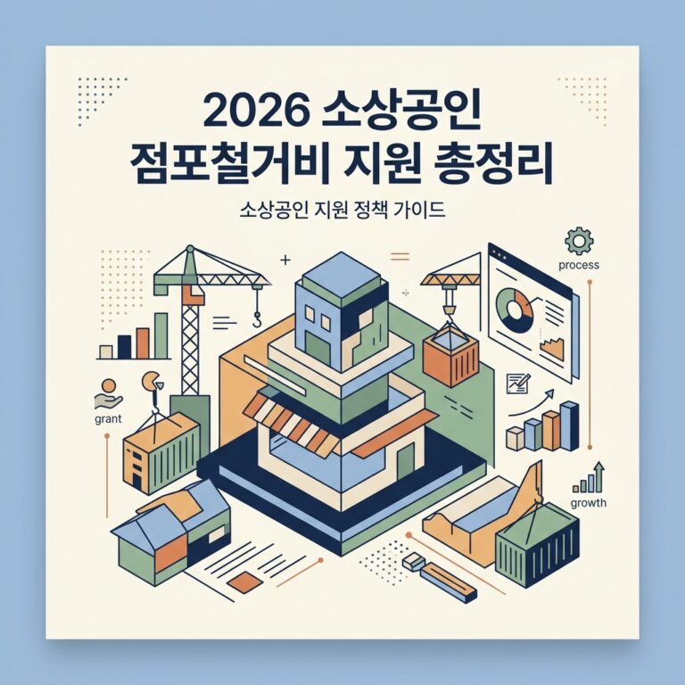 2026 소상공인 점포철거비 지원 총정리