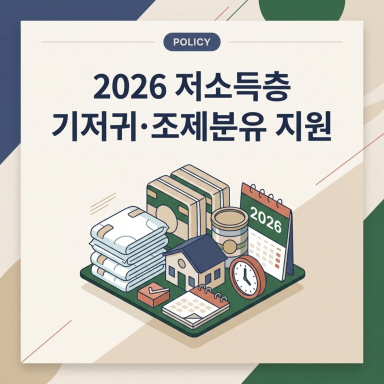 2026 저소득층 기저귀·조제분유 지원